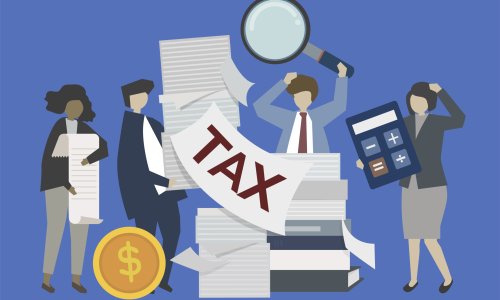 Business people and bankers with money illustration Business people and bankers with money illustration